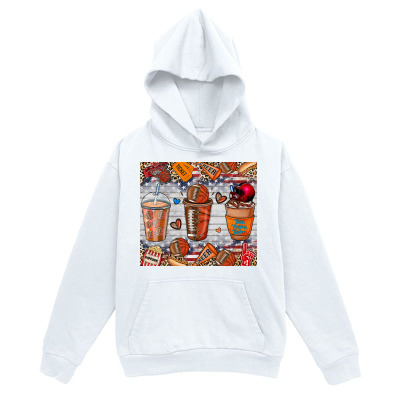 Men's Graphic Hoodie Autumn Leaves With Cozy Coffee And Sweet Dessert Drinks