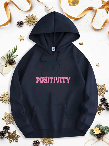 Men's Graphic Hoodie Positivity Playful Pink Bubbly Letters In Cheerful Bold Design Hoodie