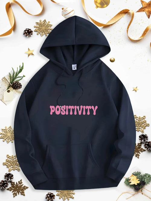 Men's Graphic Hoodie Positivity Playful Pink Bubbly Letters In Cheerful Bold Design Hoodie