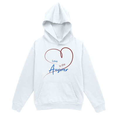 Men's Graphic Hoodie Love In The Air With Red Heart Outline Graphic Hoodie