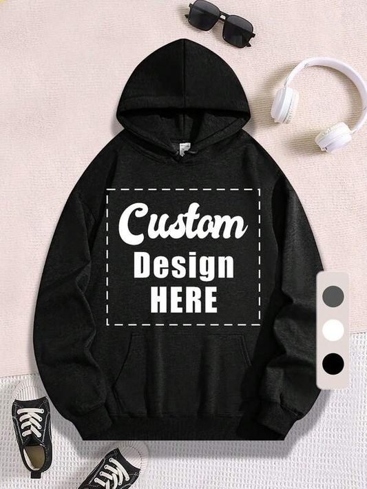 Women's Graphic Hoodie Custom Design Text On Minimalist City Style Hoodie