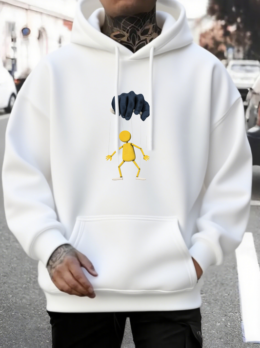 Men's Graphic Hoodie Abstract Cloud Floating Above A Lonely Figure