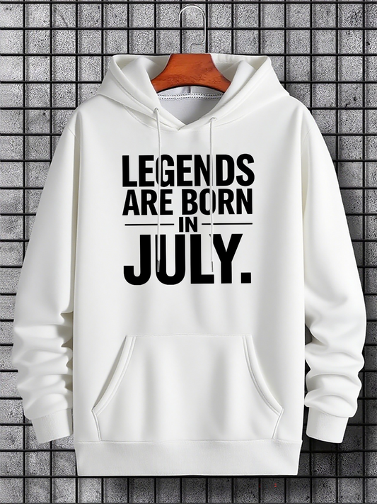 Men's Graphic Hoodie Legends Are Born In July Bold Statement Hoodie