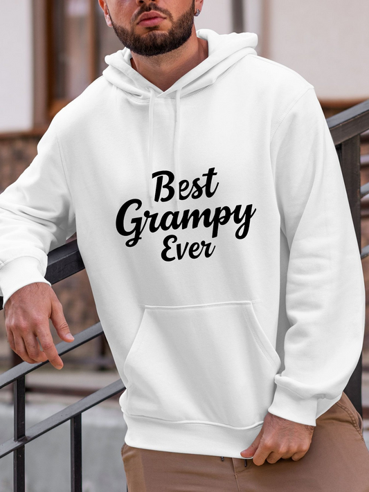 Men's Graphic Hoodie Best Grampy Ever Classic Bold Lettering Statement Hoodie