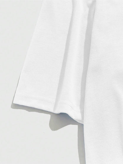 Men's Graphic T-Shirt Just Vincent Being Vincent In A World Of Chaos Minimalist Black Lettering Casual Tee